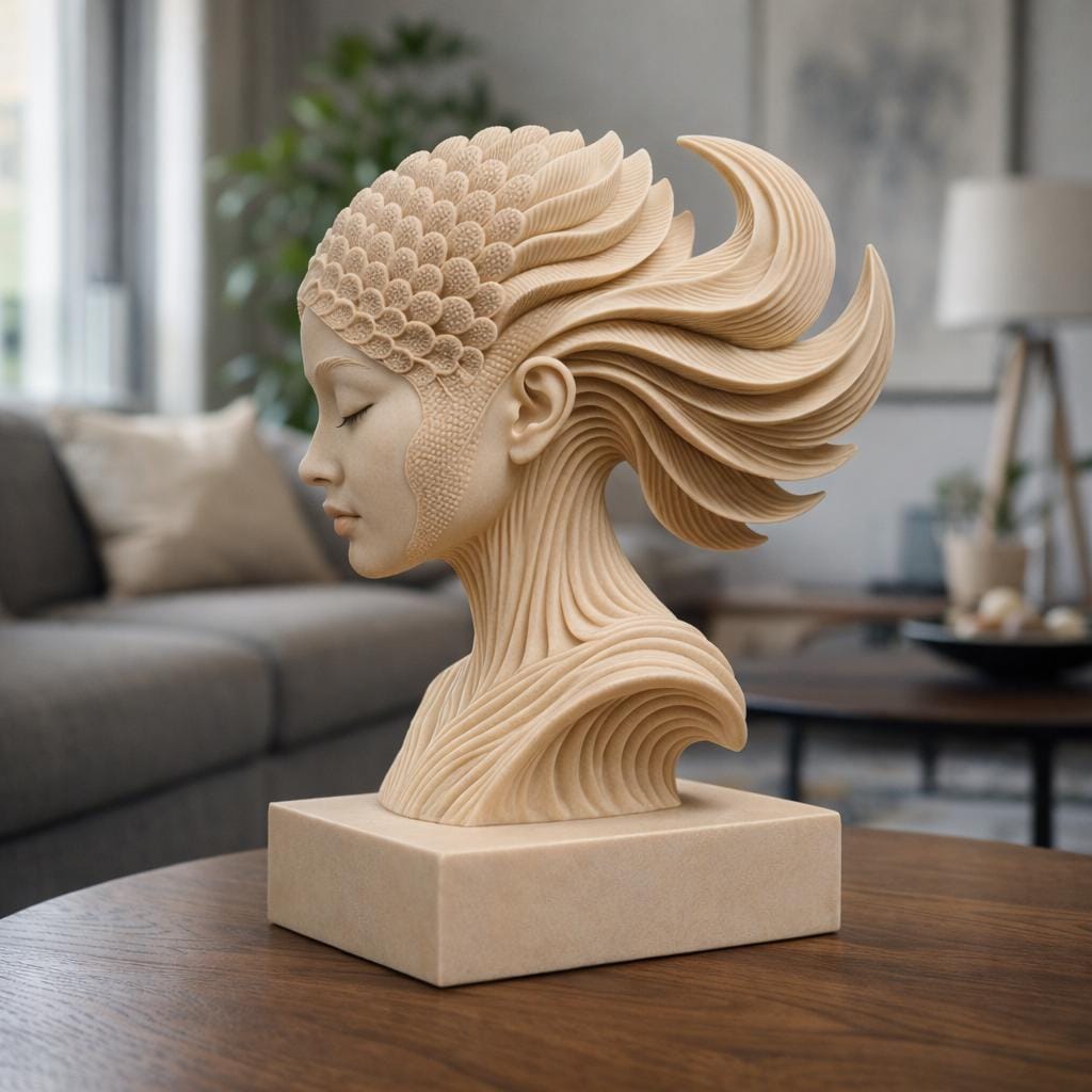 Modern Female Bust Sculpture STL – Elegant 3D Print Model - Etsy Australia