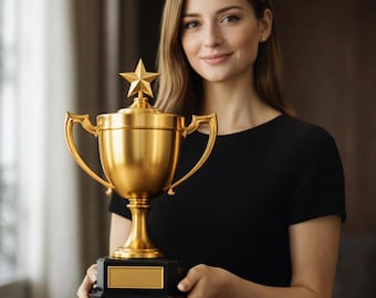 Miniature Trophy 3D Print STL | Victory Award Cup | Achievement Gift for Gamers & Office | Winner Desktop Decor | Digital Download