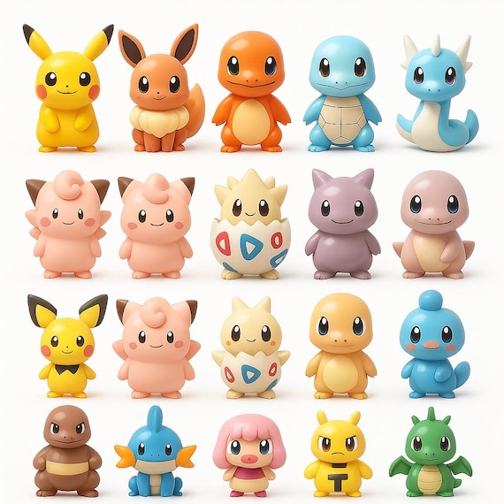 Pocket Creatures Collection Bundle – Chibi Fantasy Figurines STL | Mini Collectible Toy Set | Printable Display Models