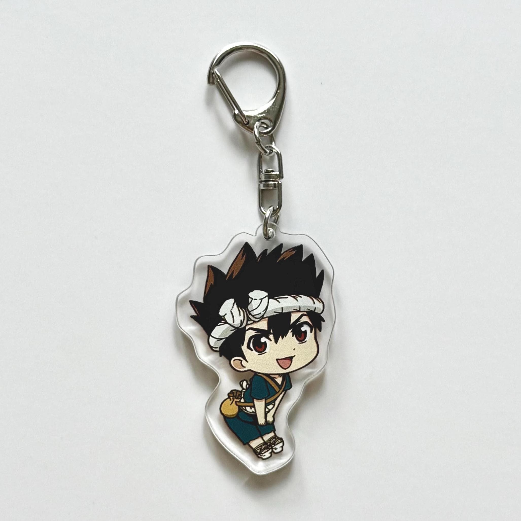 Dr. Stone Acrylic Keychain, Dr. Stone Side Keychain, Senku