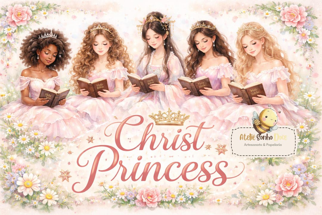 Christ Princess Watercolor Collection – Faith Based Girls Clipart ...