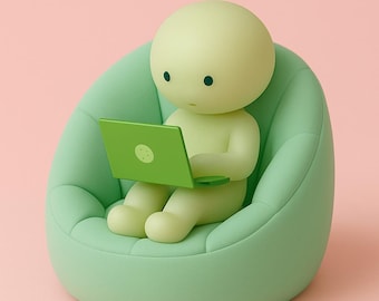 Smiski Furniture – Digital STL File Only | Cute Miniature Chair Design for Desk Decor, Dioramas & Display | No Commercial Use