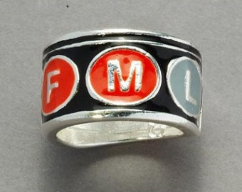 NYC Subway Sign Ring FML