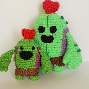 Green Spike Brawl Stars Character PDF crochet pattern