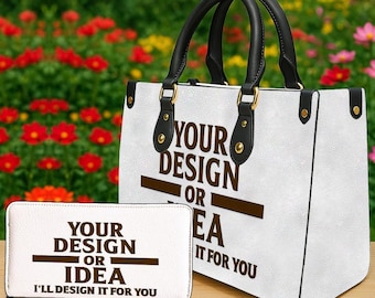 Custom Handbag & Wallet, Personalized Leather Purse With Your Design Or Idea, Create Your Own Tote Bag, Unique Gift For Women,