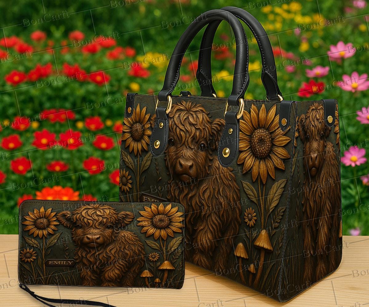 BDHRKTE Heart-Shaped Sunflower Coin Purse - Genuine Cowhide Leather Small Bag For Women - View #9