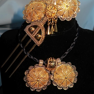 traditional habesha Ethiopian Eritrean gold jewelry set