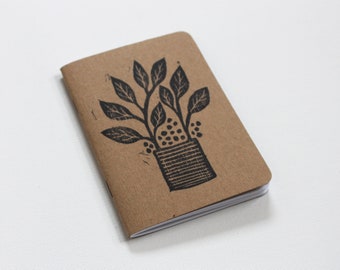 Cute little gifts, Botanical notebook, Cute journals for women, Plant lovers gift, Tropical plant notebook, Green thumb gift, Small notebook