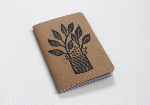Cute little gifts, Botanical notebook, Cute journals for women, Plant lovers gift, Tropical plant notebook, Green thumb gift, Small notebook