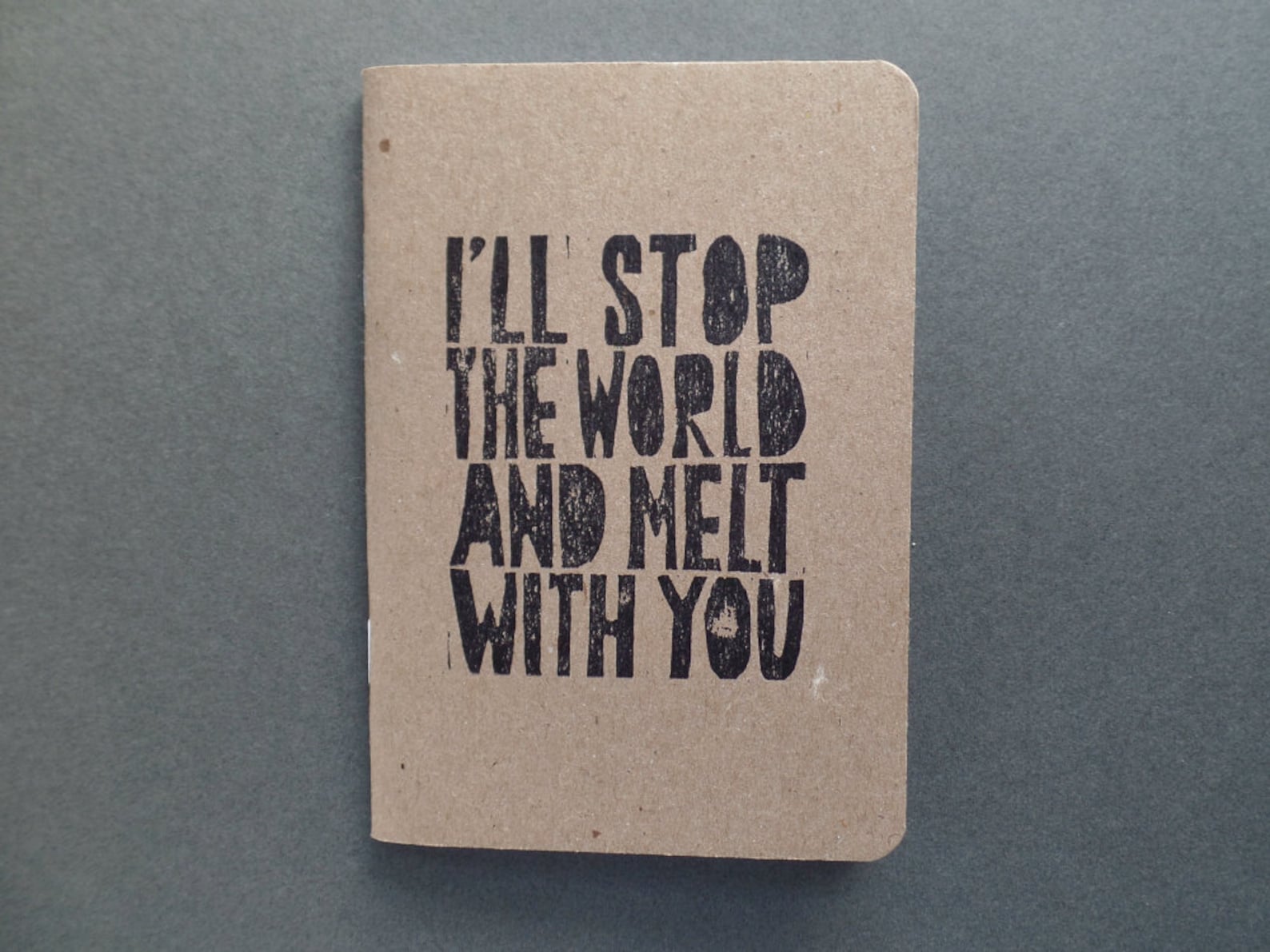 I'll stop the world and melt with you cute notebook Etsy