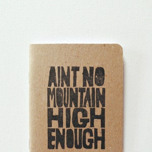 Ain&#39;t no mountain high enough, Diana Ross song lyrics, Romantic gifts, Cute gifts for boyfriend, Wedding vow book, Small notebook, Motown
