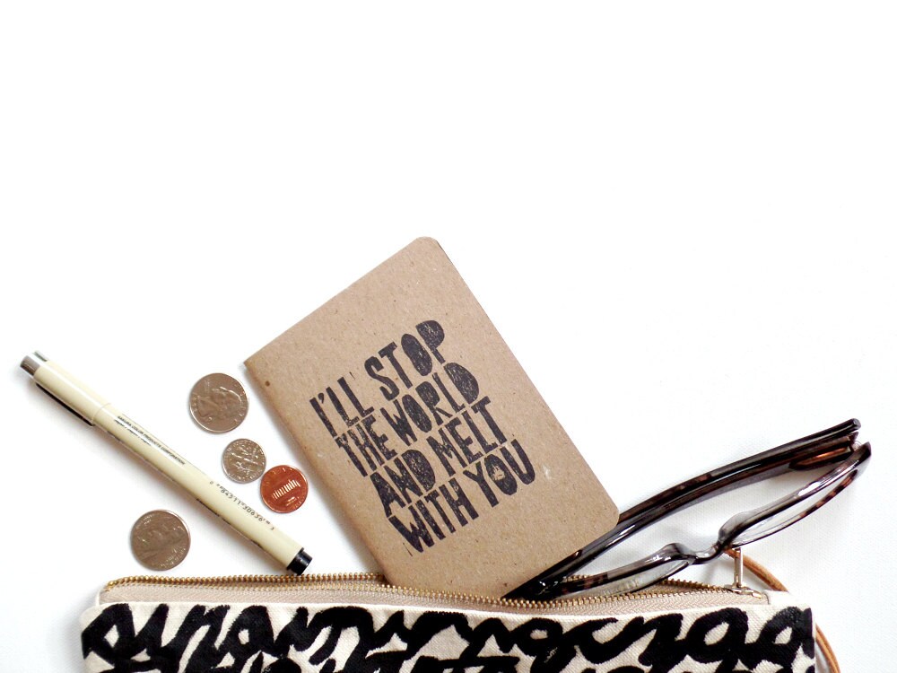 I'll Stop the World and Melt With You Cute Notebook, Wedding Vow Book