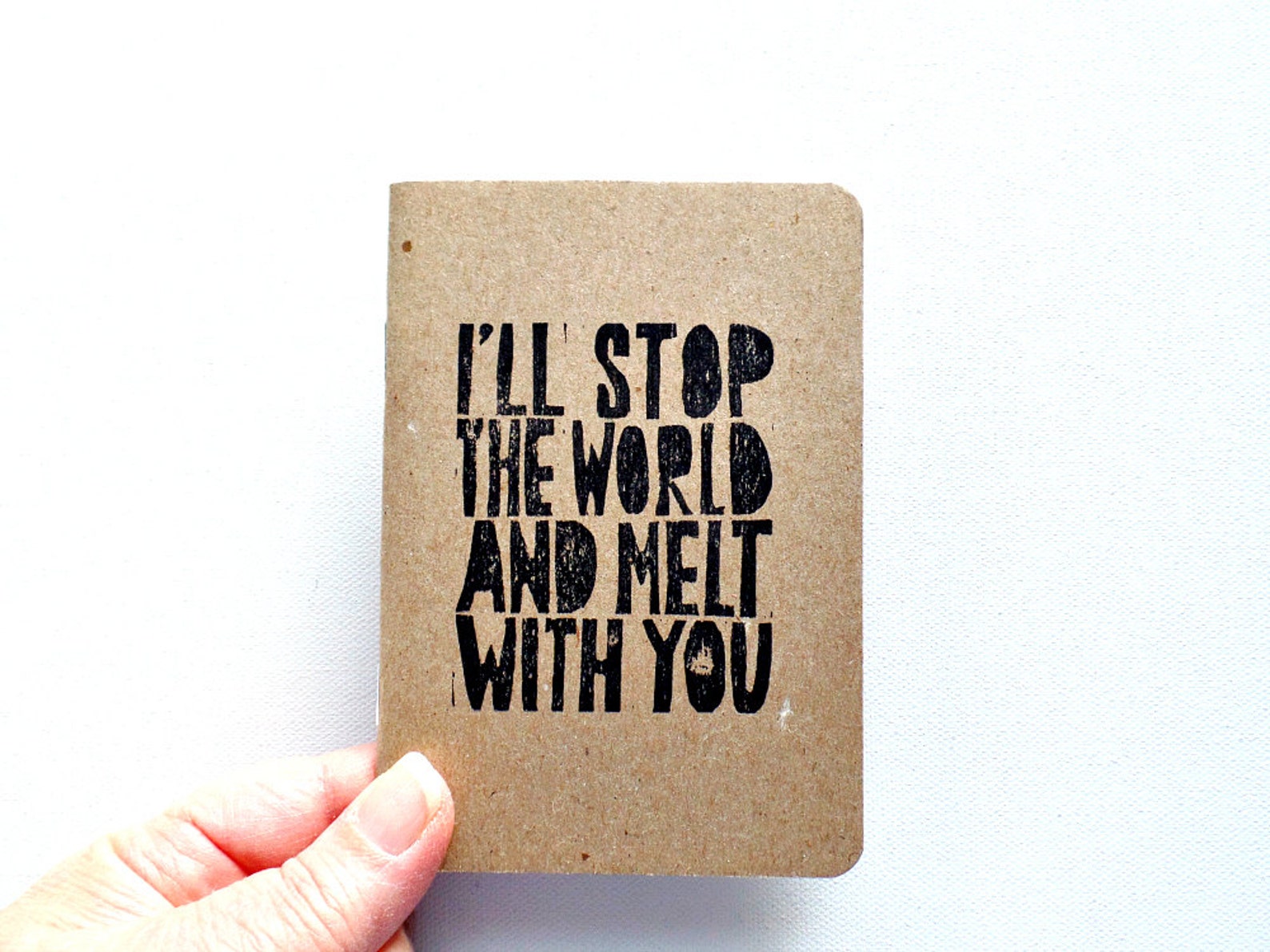 I'll stop the world and melt with you cute notebook Etsy