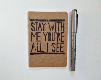 Wedding vow book, Boyfriend gift, Romantic gifts for her, Music lyrics small notebook, Love gifts for him, Anniversary gifts for husband