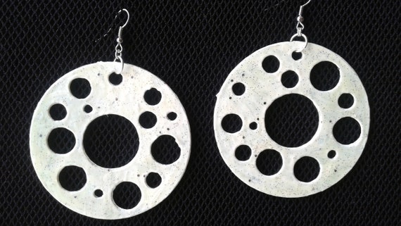 white glow in the dark earrings