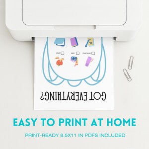 Backpack Checklist Kids Editable Back to School Kindergarten Backpack Visual Checklist School Morning Routine Printable image 9