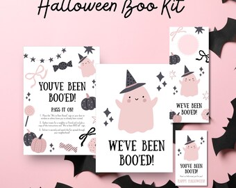 You've Been Booed Printable Halloween Boo Kit | Halloween Booed Gift Trick or Treat Activity | Boo Basket Gift Tag Instant Download