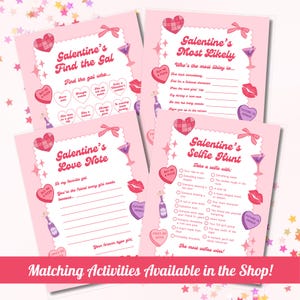 Galentine's Selfie Hunt Party Game | Galentines Day Photo Scavenger Hunt Printable | Valentines Girls Night Activity Digital Download image 6