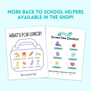 Backpack Checklist Kids Editable Back to School Kindergarten Backpack Visual Checklist School Morning Routine Printable image 10