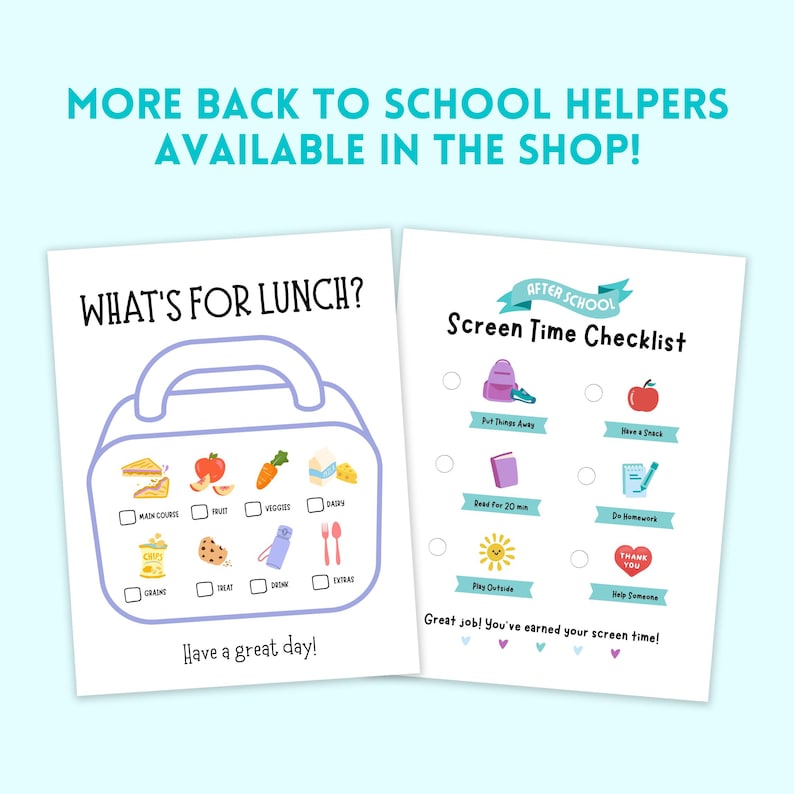 Backpack Checklist Kids Editable Back to School Kindergarten Backpack Visual Checklist School Morning Routine Printable image 10