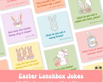Chistes para la lonchera de Pascua / Chistes diarios de primavera para niños / Notas para el almuerzo / Tarjetas de chistes para el almuerzo escolar / Chistes para la lonchera de Pascua (descarga digital)