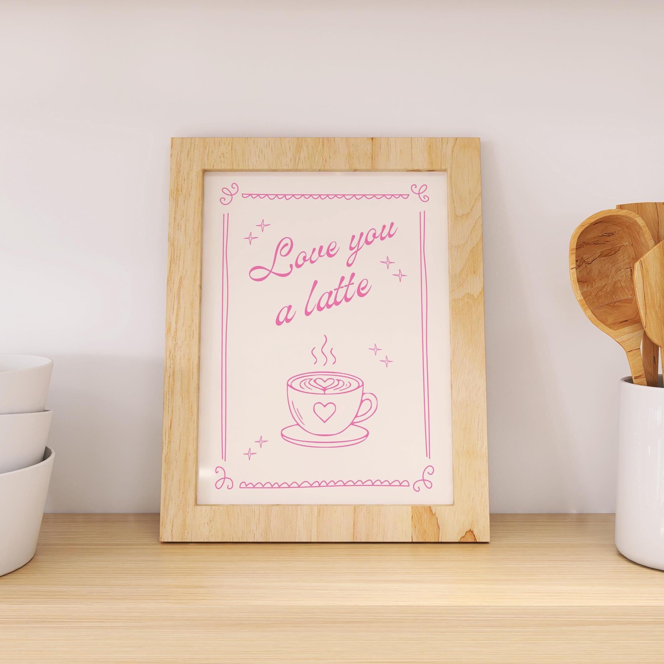 Printable Valentines Coffee Bar Sign | Love You a Latte Valentine's ...