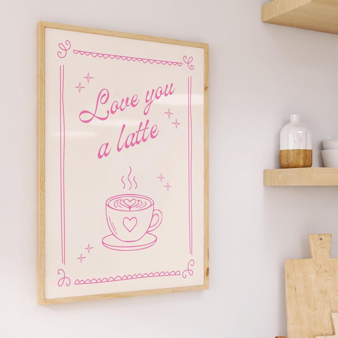 Printable Valentines Coffee Bar Sign | Love You a Latte Valentine's ...