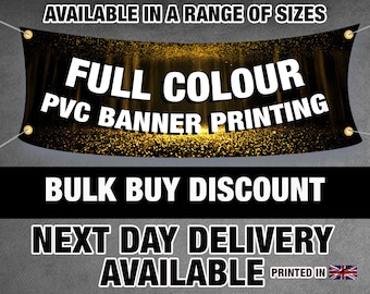 Banner Printing Birthday | 510gsm Any Size Advertising Christening Logo Personalised CUSTOMISED Business