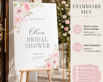 Custom Foamboard Design, Wedding Board, Wedding Sign Welcome, Birthday Decor, Event Signage