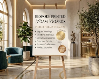 Custom UV Printed Foam Board Signage, Waterproof Business Advertising Display