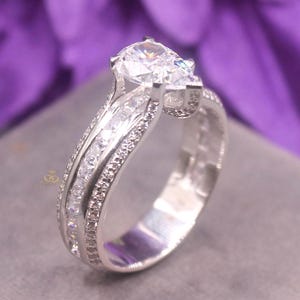 1930s Vintage 3.75 Ct Pear Cut Moissanite Diamond Engagement Ring, High Prong Set Ring,  Elegant Ring for Women, Anniversary Gifts For Her