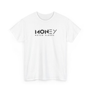 Zwaar katoenen T-shirt Money Never Sleeps City - (EU)