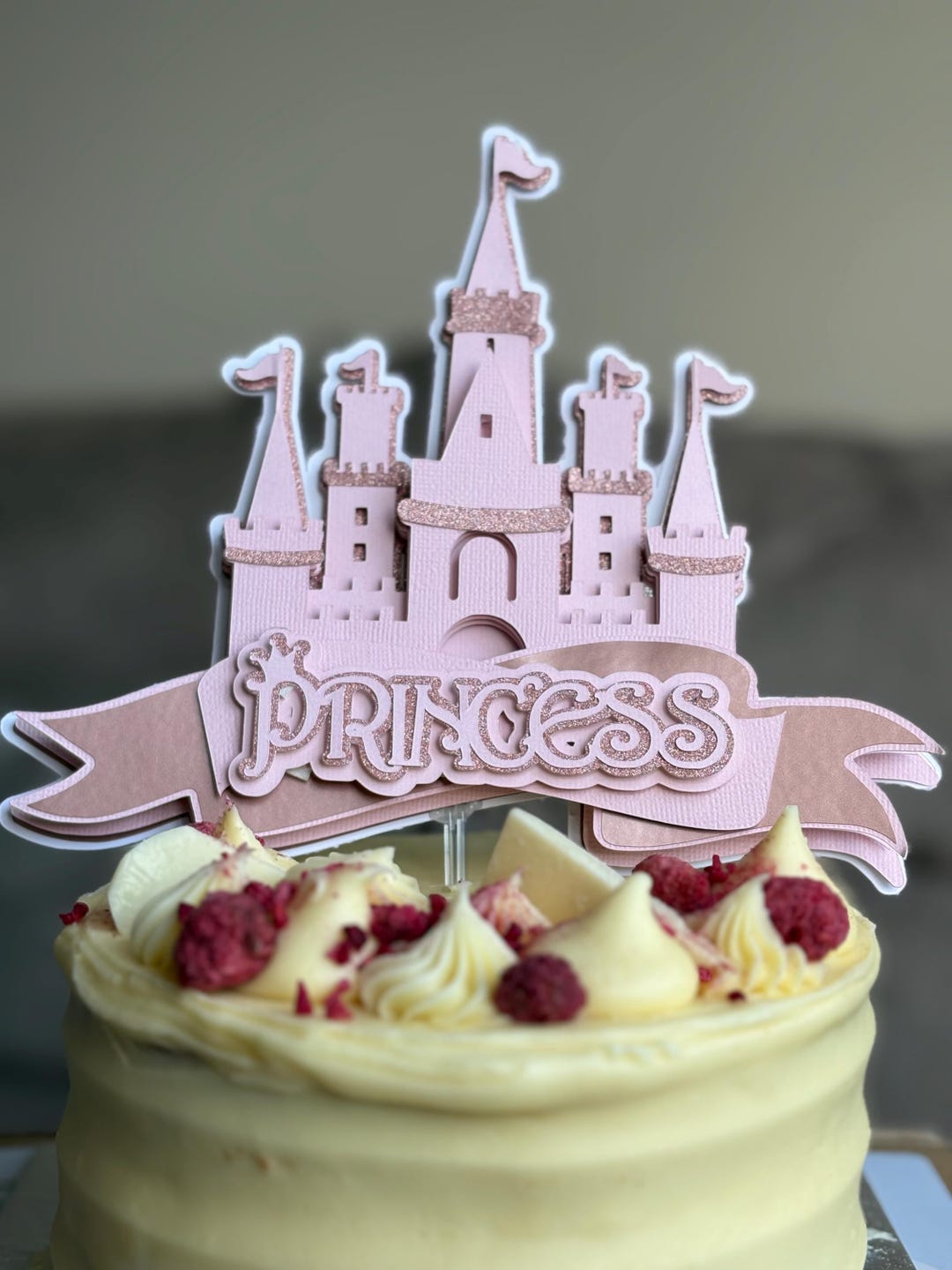 Personalised Princess Castle Cake Topper | Custom Name and Age Birthday ...