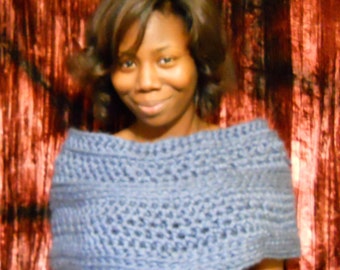 SALE Soft Blue Cowl Wrap