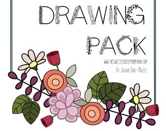 Botanical Line Drawing Guides How To Draw Directed Drawing Flower Drawings