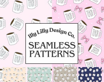 Teacher Rae Dunn Inspired Mug Pattern, TEACH Mug, Cute Mug, Teaching, Educator, Teacher Seamless Pattern