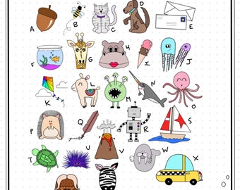 How To Draw 26 Alphabet Doodles For Kids