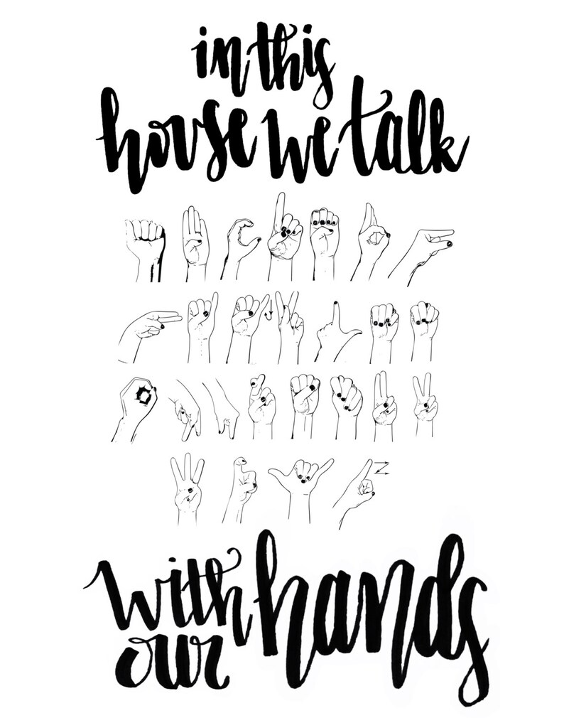 American Sign Language Alphabet Printable Chart