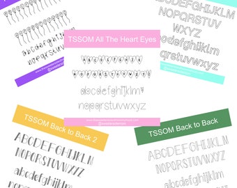 Hand Drawn Font Bundle - bubble letter fonts cute fonts