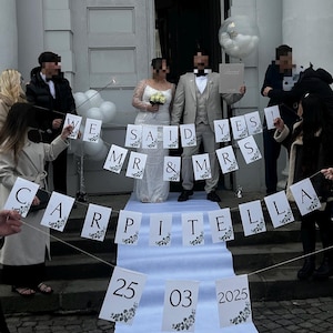 Personalisierte Girlande für Standesamt / Hochzeit / Geburtstag