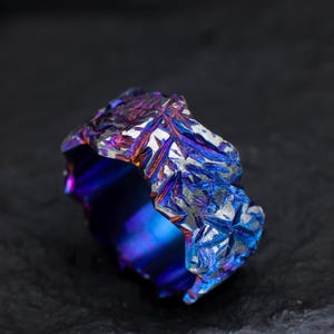 Anillo de titanio, hecho a mano, ligero, hipoalergénico, banda de titanio