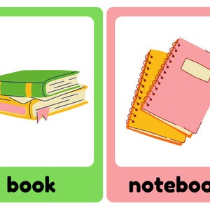 Classroom Objects Flashcards: ESL Teacher Printable (PDF Download) - Etsy