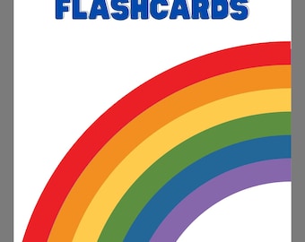 Colorful Weather Flashcards for Kids, Learning Weather Vocabulary with Fun Rainbow Design