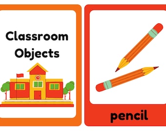 Classroom Objects Flashcards: ESL Teacher Printable (PDF Download)
