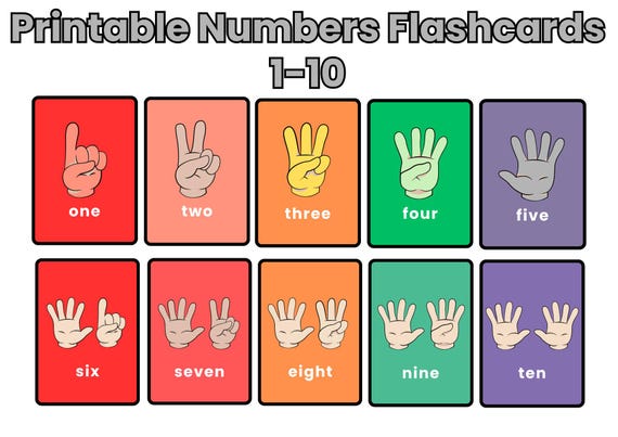 Plan Toys- Hand Sign Numbers 1-10, Colore Legno, 5655