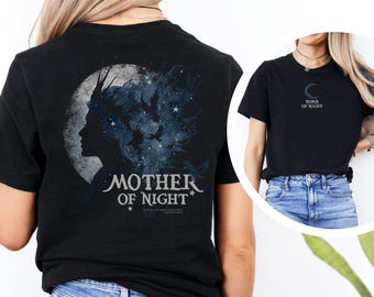 Nyx Goddess Backprint T-Shirt: Witchy Dark Academia Tee