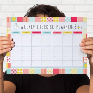 Printable Fitness Organiser,  Gym Diary, Weekly Exercise Planner, Printable Habit Tracker, Workout Tracker,