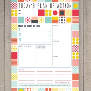 Printable Day Planner, Daily Organiser, Family Calendar, Appointment Scheduler, Business Planner, Printable Worksheet, Printable To Do List image 2