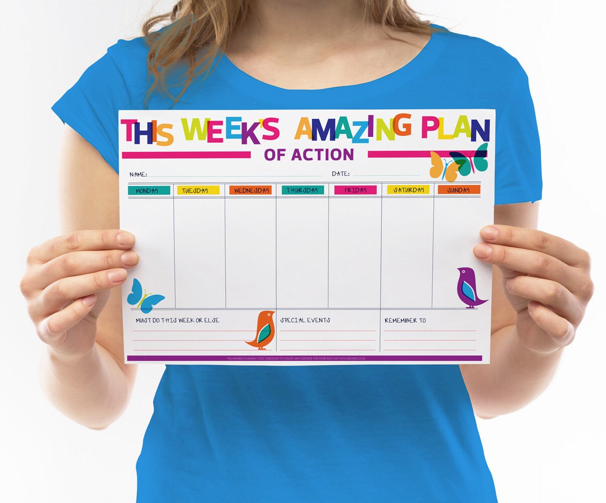 Printable Weekly Planner PDF DIY Organiser To Do List Etsy
