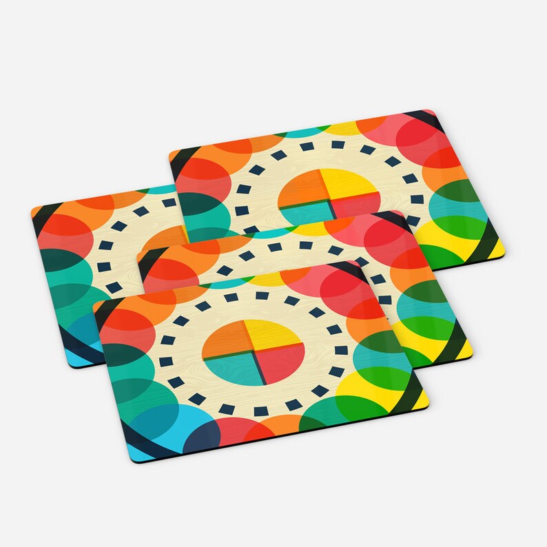 Retro Placemat Set Table Mats New Home Gift Table Setting Etsy